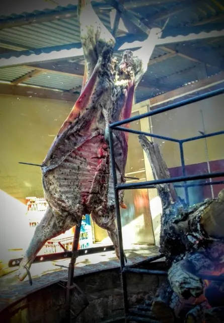 Lamb roasted on the cross